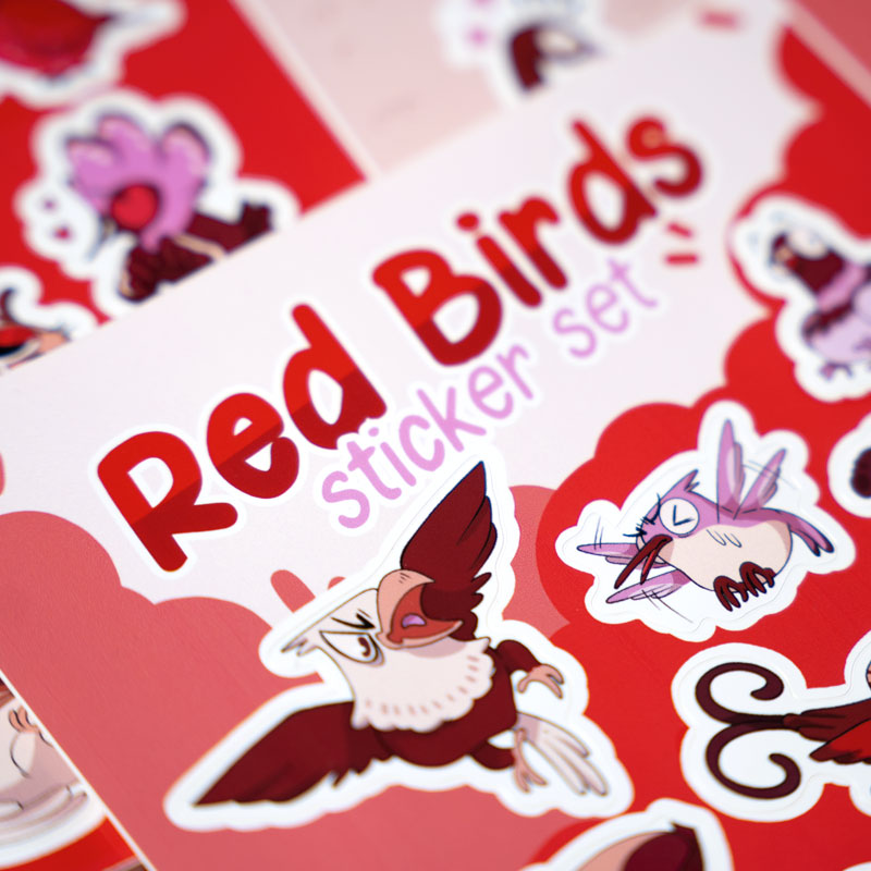 Red Birds • Set da 25 Sticker